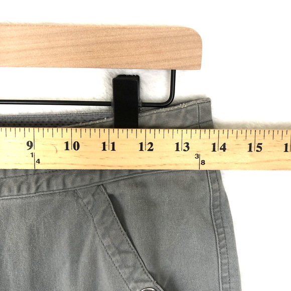 VTG LL BEAN Pants Women's Sz 4 Tall‎ Gray Cotton Mid Rise Snap Pockets Outdoor - Picture 6 of 12